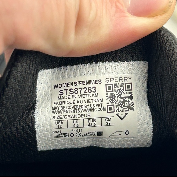 Sperry Sneakers Black Pier Wave Refresh Memory Foam Lace-Up STS87263 12 - Picture 7 of 9